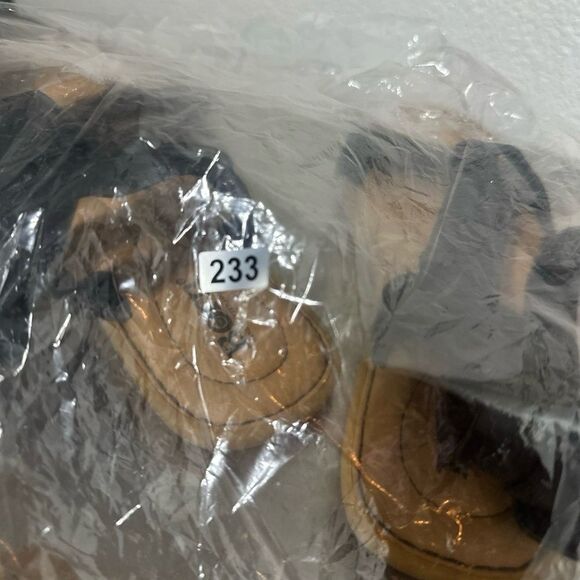 Born Ankle Strap Flat Sandal 6 Leather Cushioned Casual Comfort Black Imogen - Picture 8 of 8